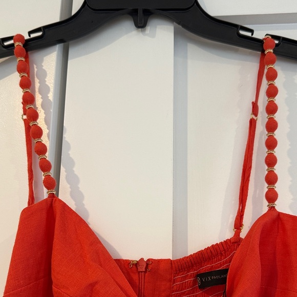 Brand new!! VIX Tricia Long Coverup Dress Coral XS - Picture 3 of 7